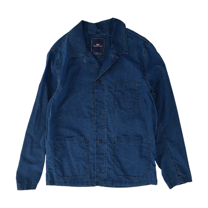 Navy Solid Long Sleeve Button Down