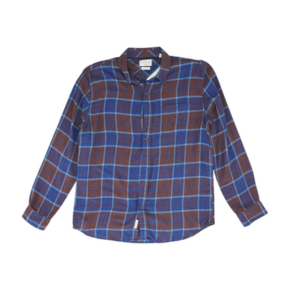 Blue Plaid Flannel Button Down
