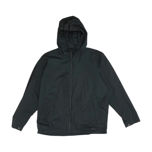 Black Solid Rain Jacket