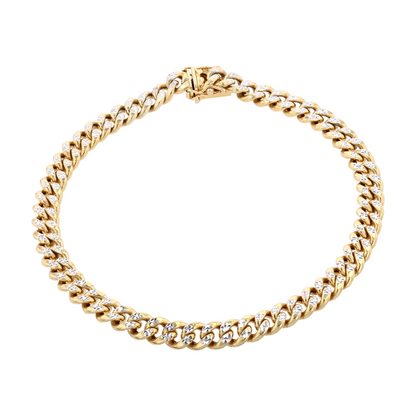 14K Two-Tone Gold Chain Bracelet
