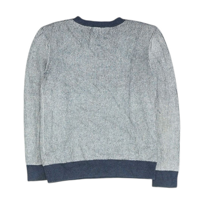 Blue Striped Pullover Sweater