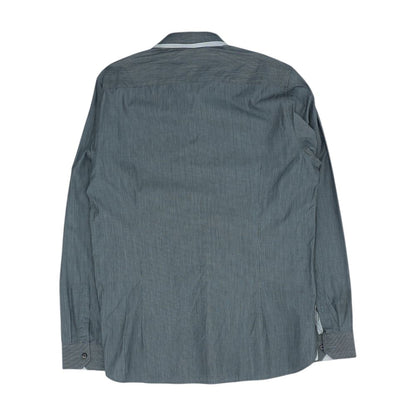 Gray Misc Long Sleeve Button Down