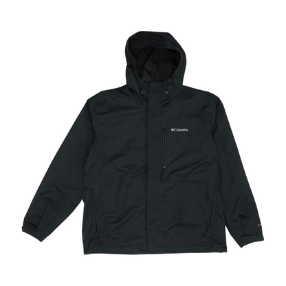 Black Solid Rain Jacket