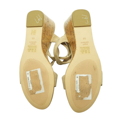 Beige Suede Wedge Heels