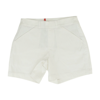 White Solid Chino Shorts