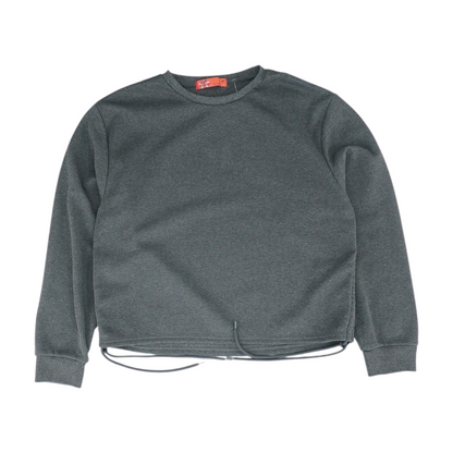 Gray Plus Solid Sweatshirt Pullover