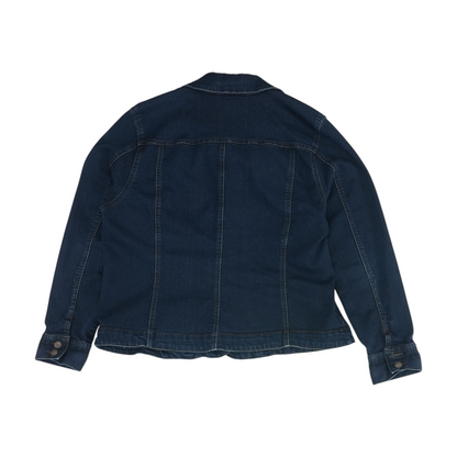 Blue Solid Denim Jacket