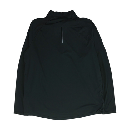 Black Solid 1/4 Zip Pullover