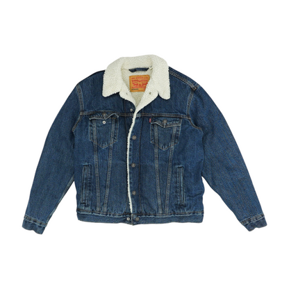 Blue Solid Denim Jacket