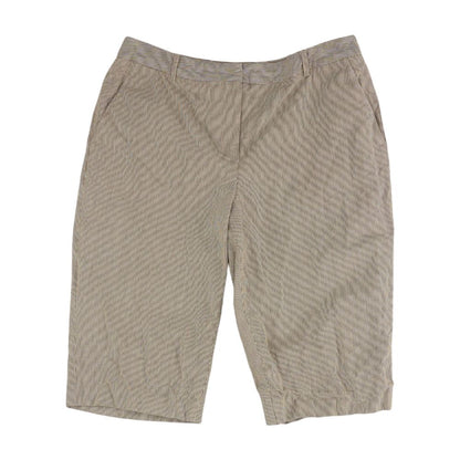 Brown Striped Shorts