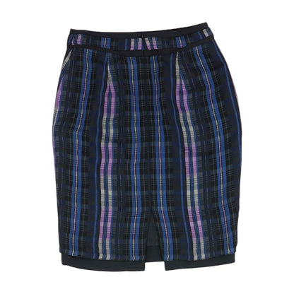 Multi Plaid Midi Skirt
