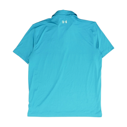 Blue Color Block Short Sleeve Polo