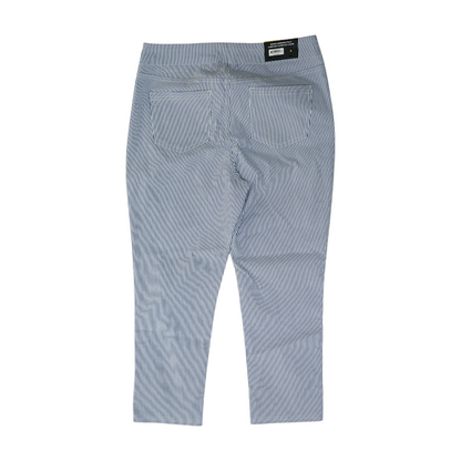 Blue Striped 5-Pocket Capris