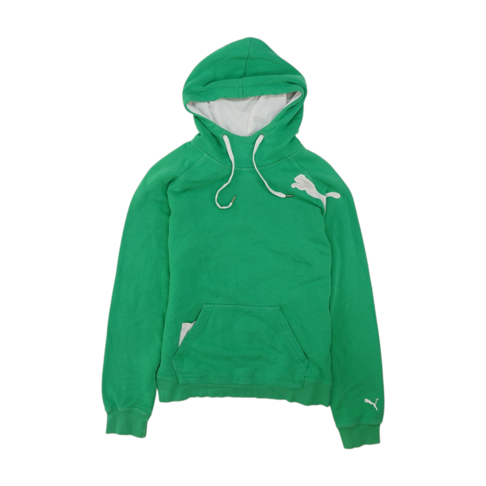 Green Solid Hoodie Pullover