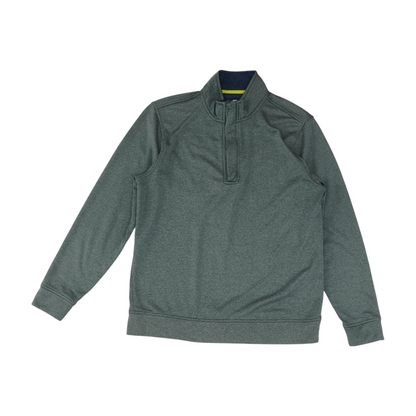 Green Solid 1/4 Zip Pullover