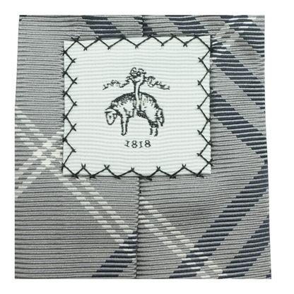 Gray Plaid Neck Tie