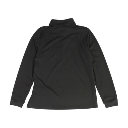 Black Solid 1/4 Zip Pullover