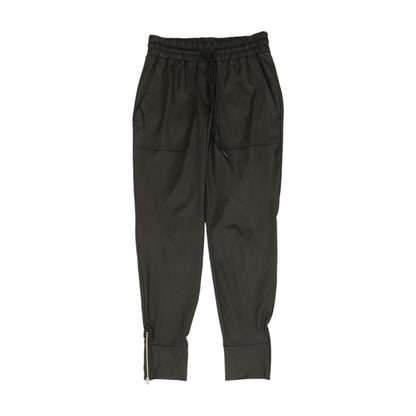 Black Solid Pants