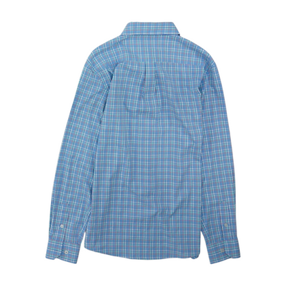 Blue Plaid Long Sleeve Button Down