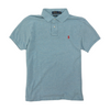 Blue Solid Short Sleeve Polo