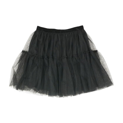 Black Solid Midi Skirt
