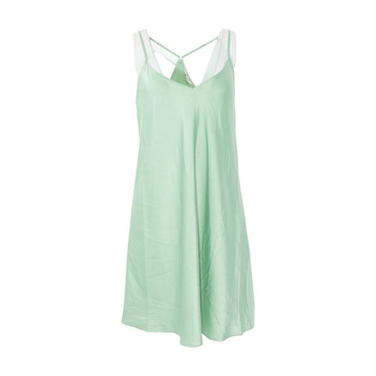 Green Solid Gown