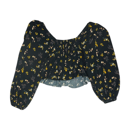 Black Floral Blouse