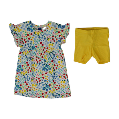 White Floral Short Sleeve Set