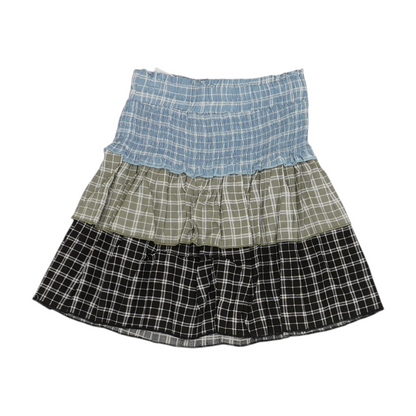 Multi Plaid Mini Skirt