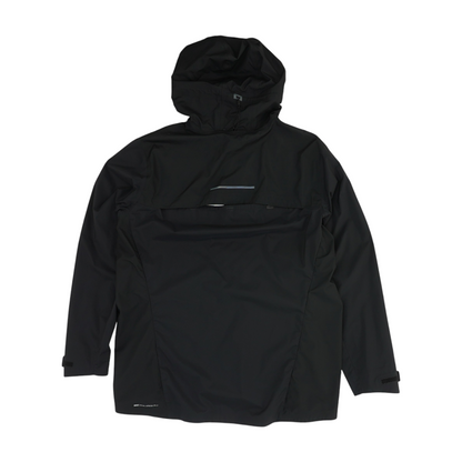 Black Solid Rain Jacket