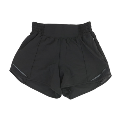 Black Solid Active Shorts