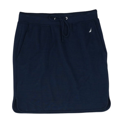 Navy Solid Mini Skirt