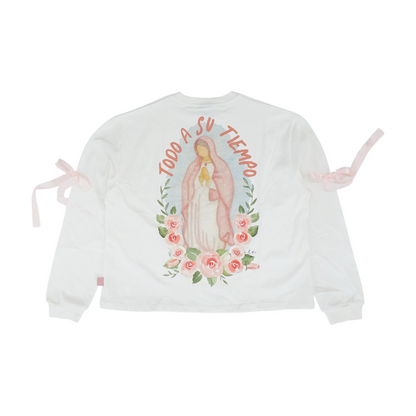 White Solid Sweatshirt Pullover