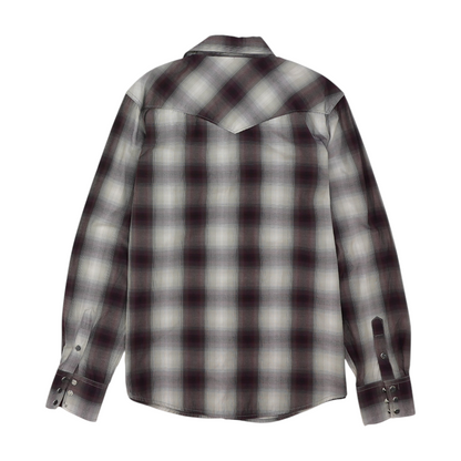 Gray Plaid Long Sleeve Button Down