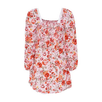 Pink Floral Mini Dress