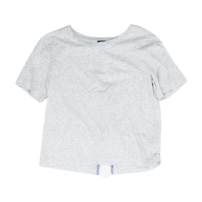 Gray Solid Crewneck T-Shirt