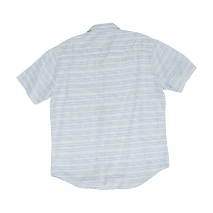 Blue Striped Short Sleeve Button Down