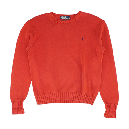 Red Solid Pullover Sweater