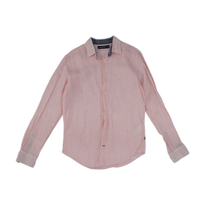 Pink Solid Long Sleeve Button Down