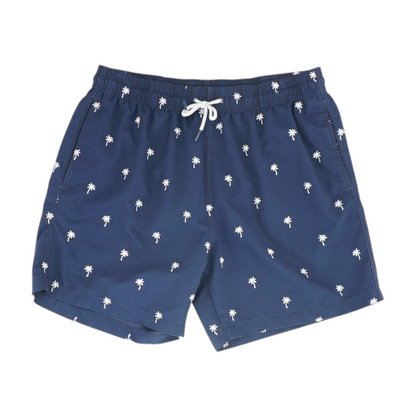 Navy Print Swim Bottom