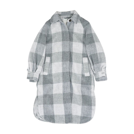 Gray Check Topcoat Coat