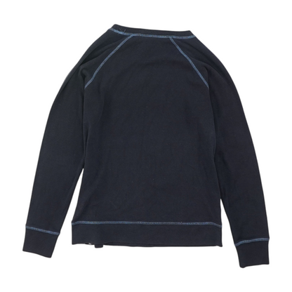 Navy Solid Sweatshirt Pullover