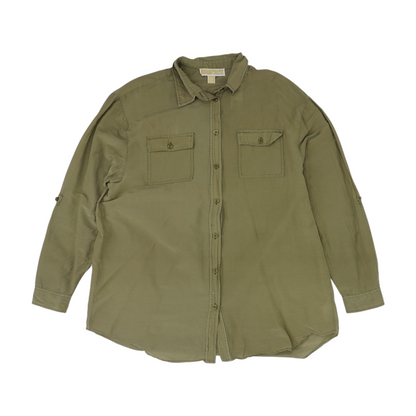 Green Button Down