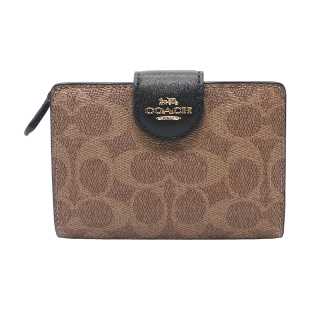 Medium Corner Zip Wallet in Signature Canvas