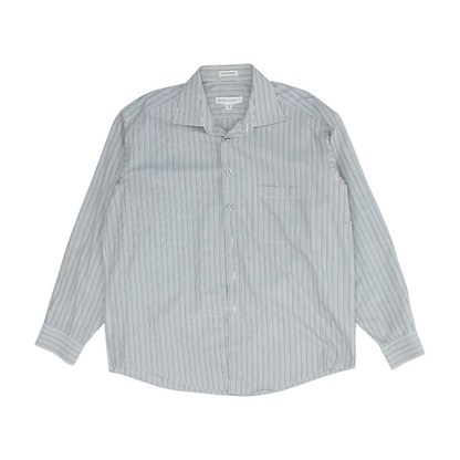 Brown Striped Long Sleeve Button Down