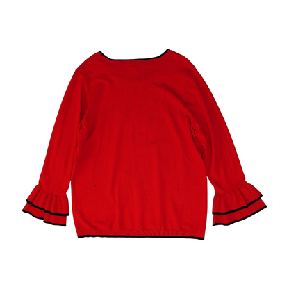 Red Plus Pullover Sweater