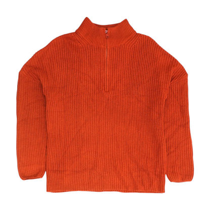 Orange 1/4 Zip Sweater