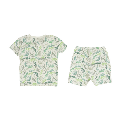 Green Graphic Short Sleeve Set