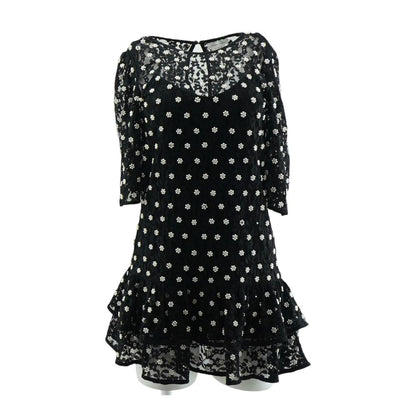 Black Misc Midi Dress