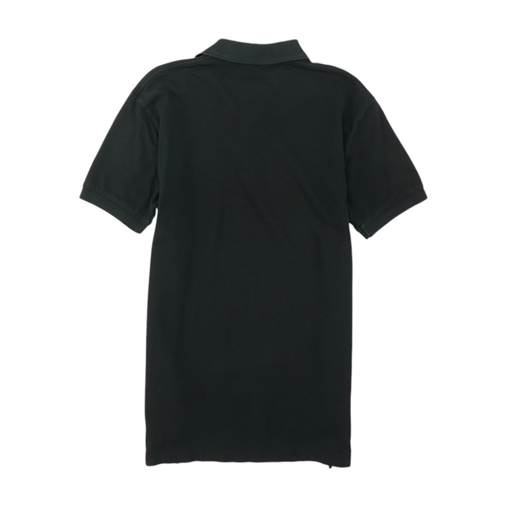 Black Solid Short Sleeve Polo